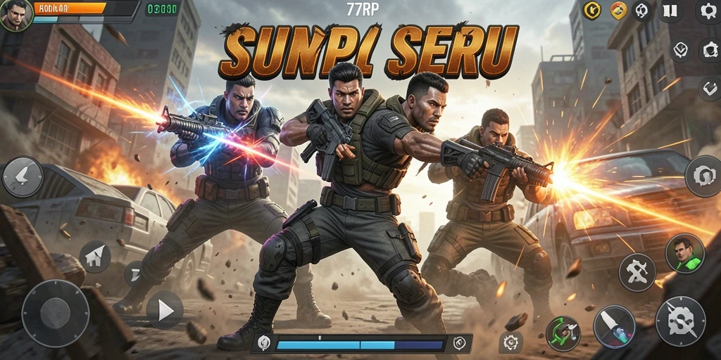 Tampilan menarik dari gameplay 77RP yang penuh aksi.