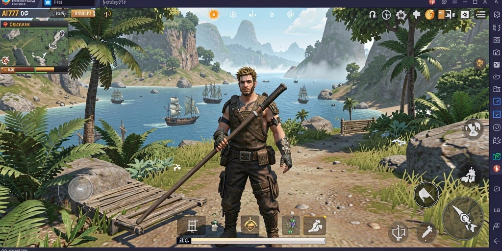 Screenshot AT777 menampilkan lingkungan luas dalam gameplay Open World.