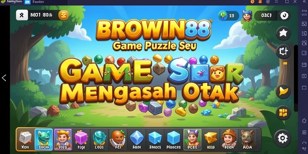 Tampilan gameplay BROWIN88 dengan berbagai puzzle yang menantang.