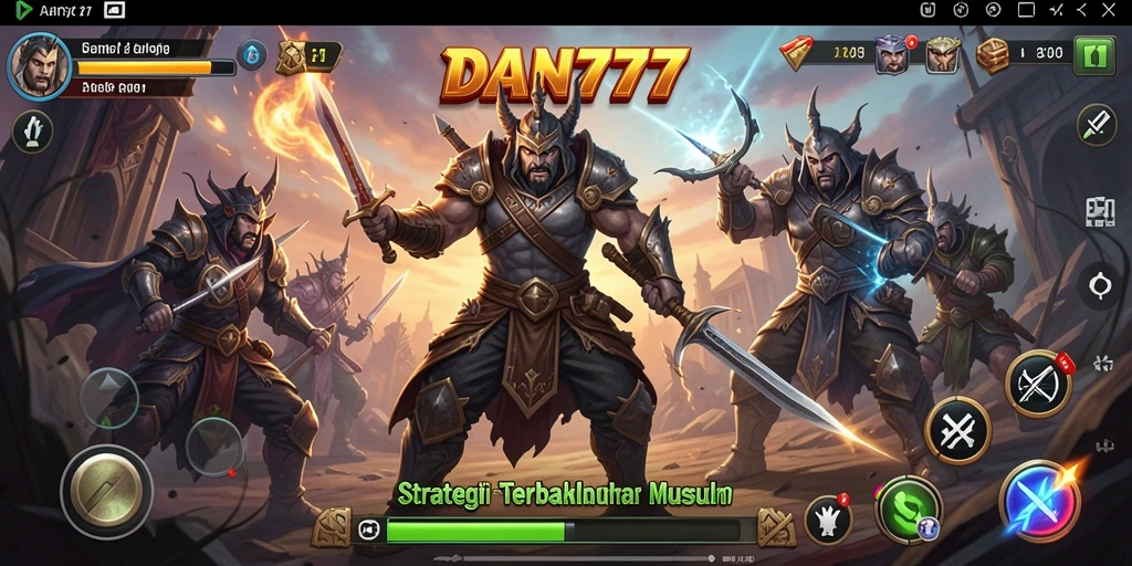 Screenshot gameplay DAN777 menampilkan pertempuran strategi yang intens.
