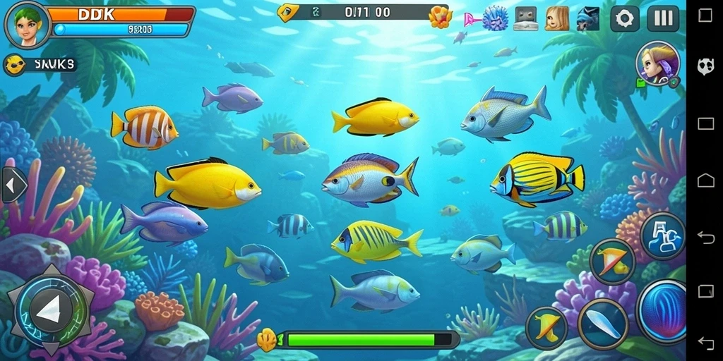 Gameplay menembak ikan yang seru dan menantang di DKK.