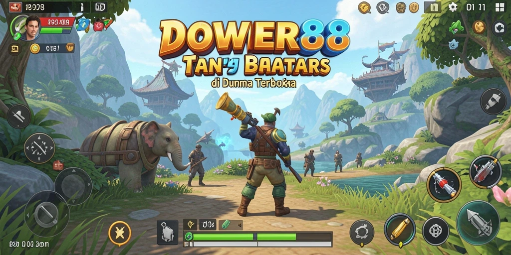 Tampilan gameplay DOWER88 yang menakjubkan di dunia terbuka.
