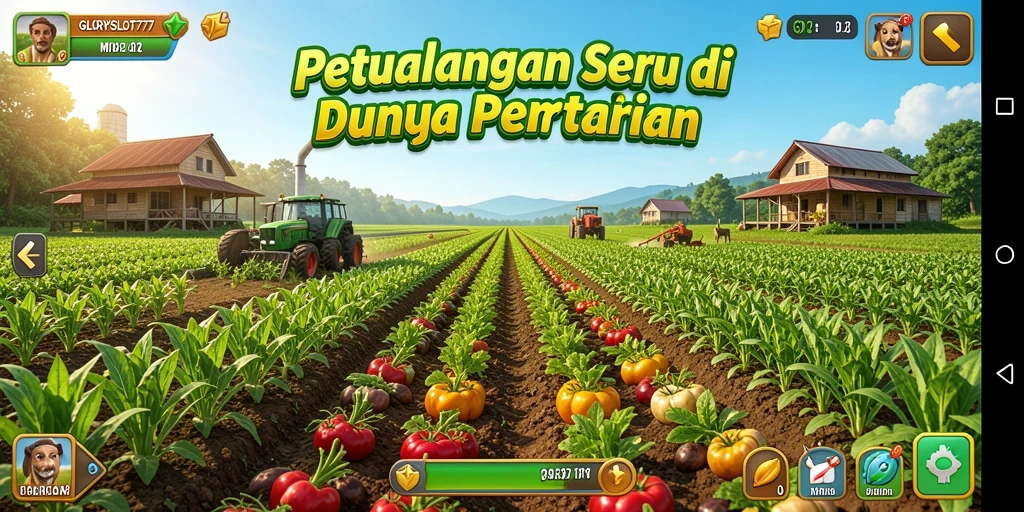 Tampilan gameplay seru GLORYSLOT777 dalam bertani.