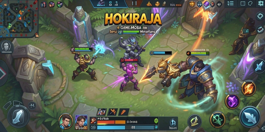 Gameplay intens HOKIRAJA dengan grafis memukau.