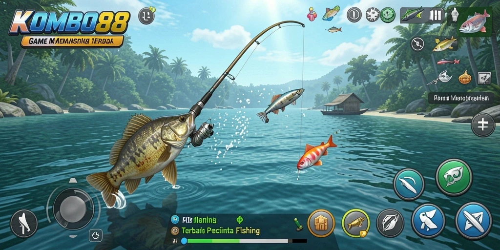 Screenshot KOMBO88 menampilkan aksi memancing yang seru dan menantang.