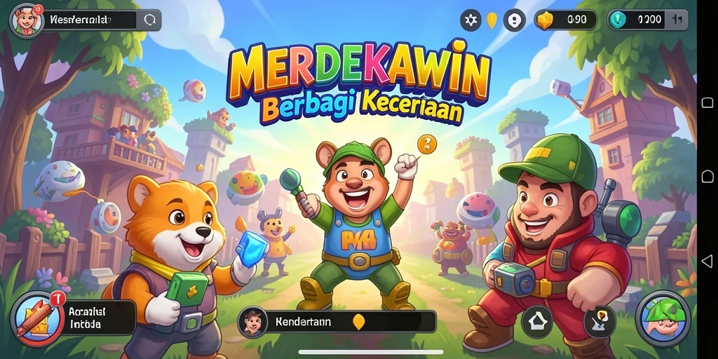 Tampilan gameplay seru dari MERDEKAWIN yang menguji keterampilan pemain.