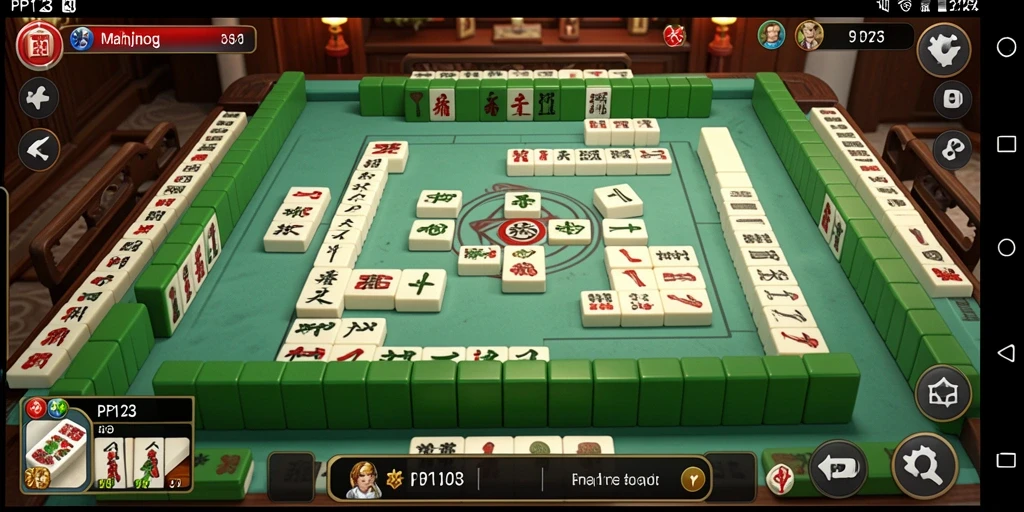 Tampilan gameplay PP123 yang menarik dalam permainan Mahjong.