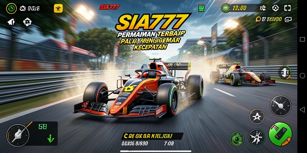Tampilan gameplay SIA777 yang penuh aksi dan kecepatan.