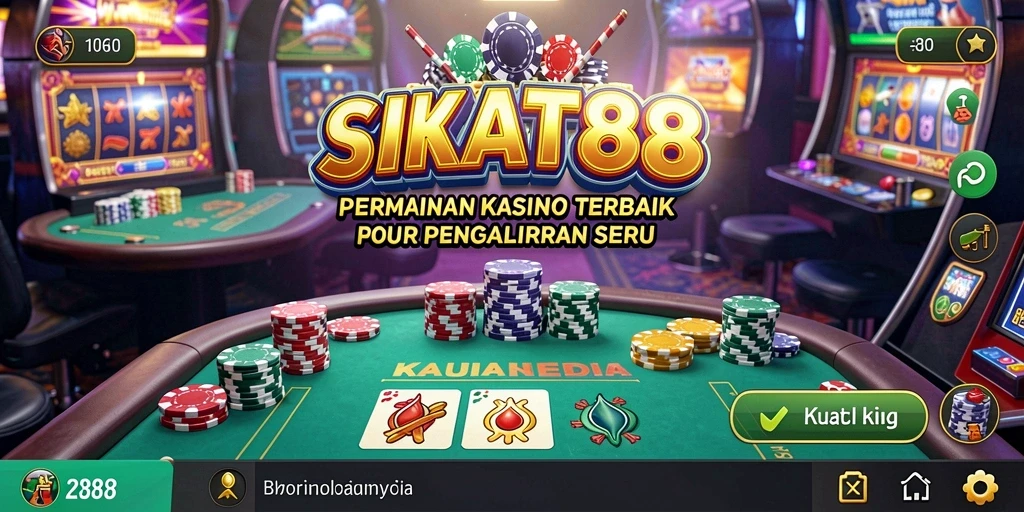Screenshot utama SIKAT88 menampilkan gameplay Kasino yang memukau.