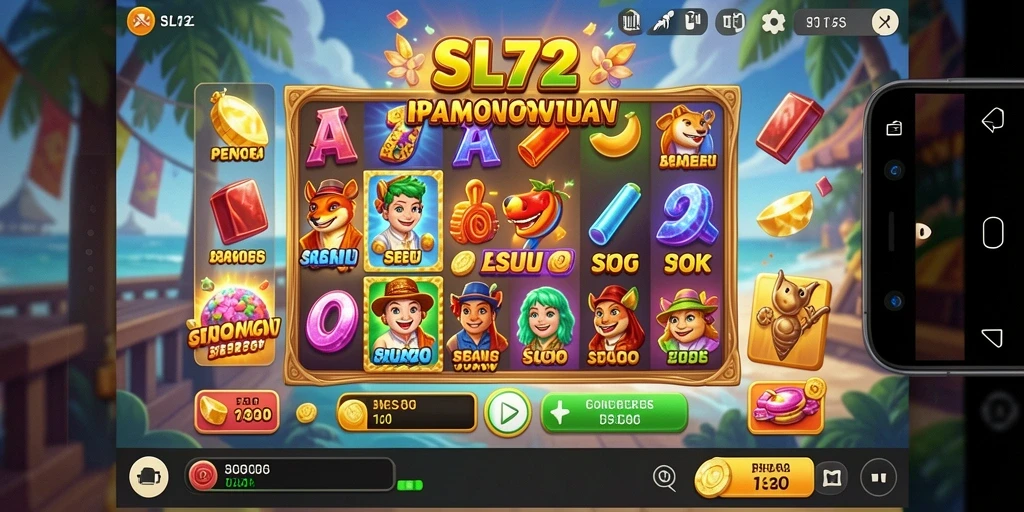 Screenshot utama SL72 menunjukkan gameplay menarik dan interaktif.