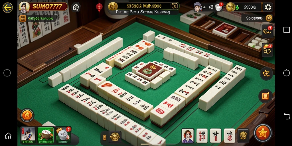 Tampilan gameplay Mahjong yang menarik dan mudah dimainkan.