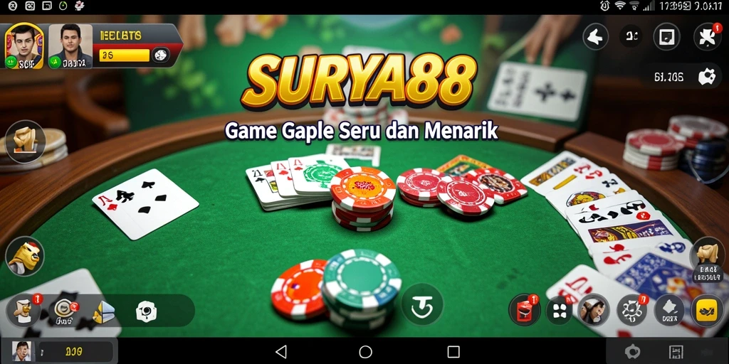 Tampilan gameplay seru dari game Gaple SURYA88.