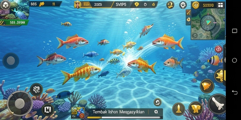 Tampilan permainan Tembak Ikan yang mendebarkan di SVIP5.