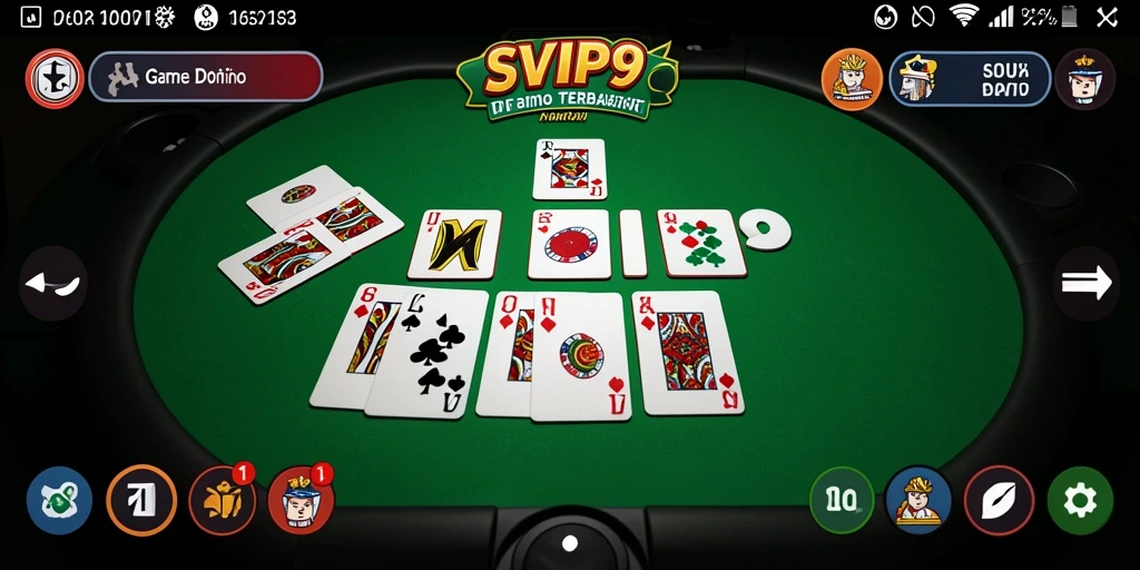 Screenshot gameplay SVIP9 yang menampilkan momen seru permainan Domino.