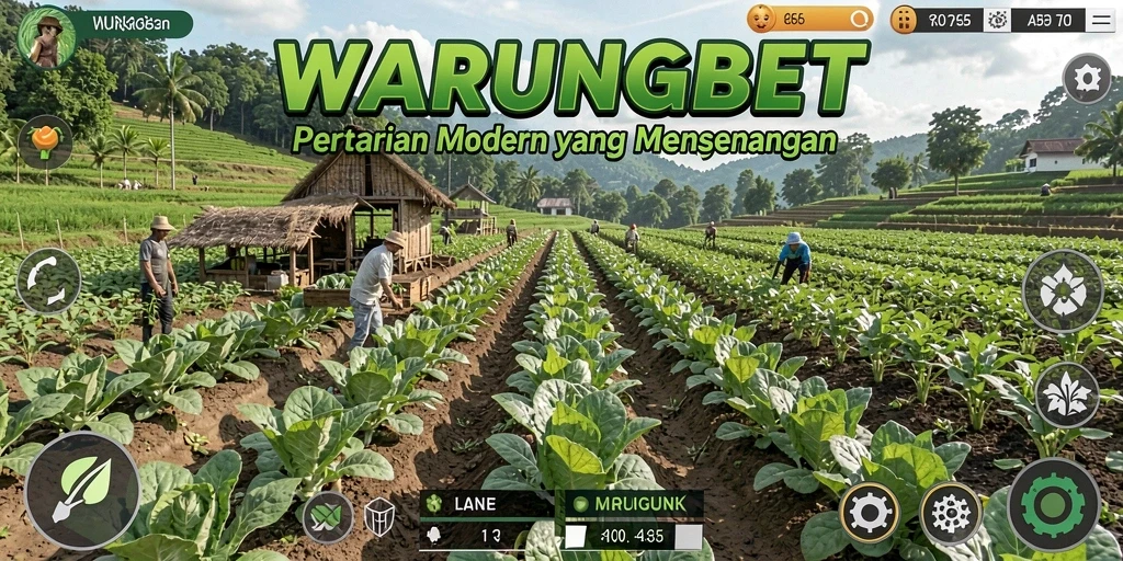 Tampilan gameplay menarik dari WARUNGBET dengan kebun yang subur.