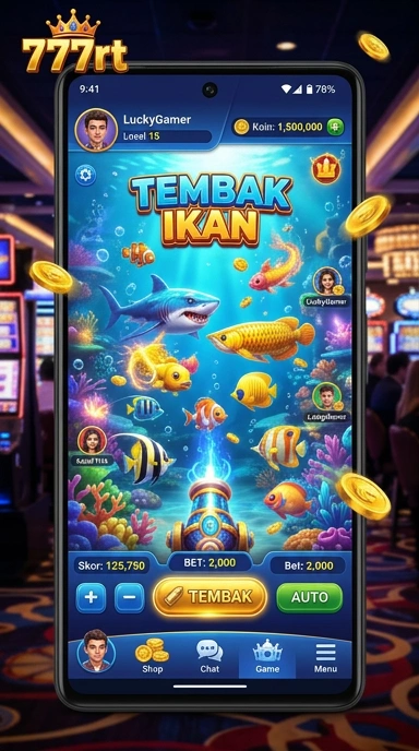 Tampilan utama aplikasi 777rt yang sederhana dan mudah digunakan.